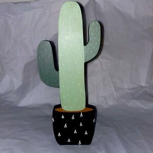 Crystal Art Cactus Plant Wooden decor